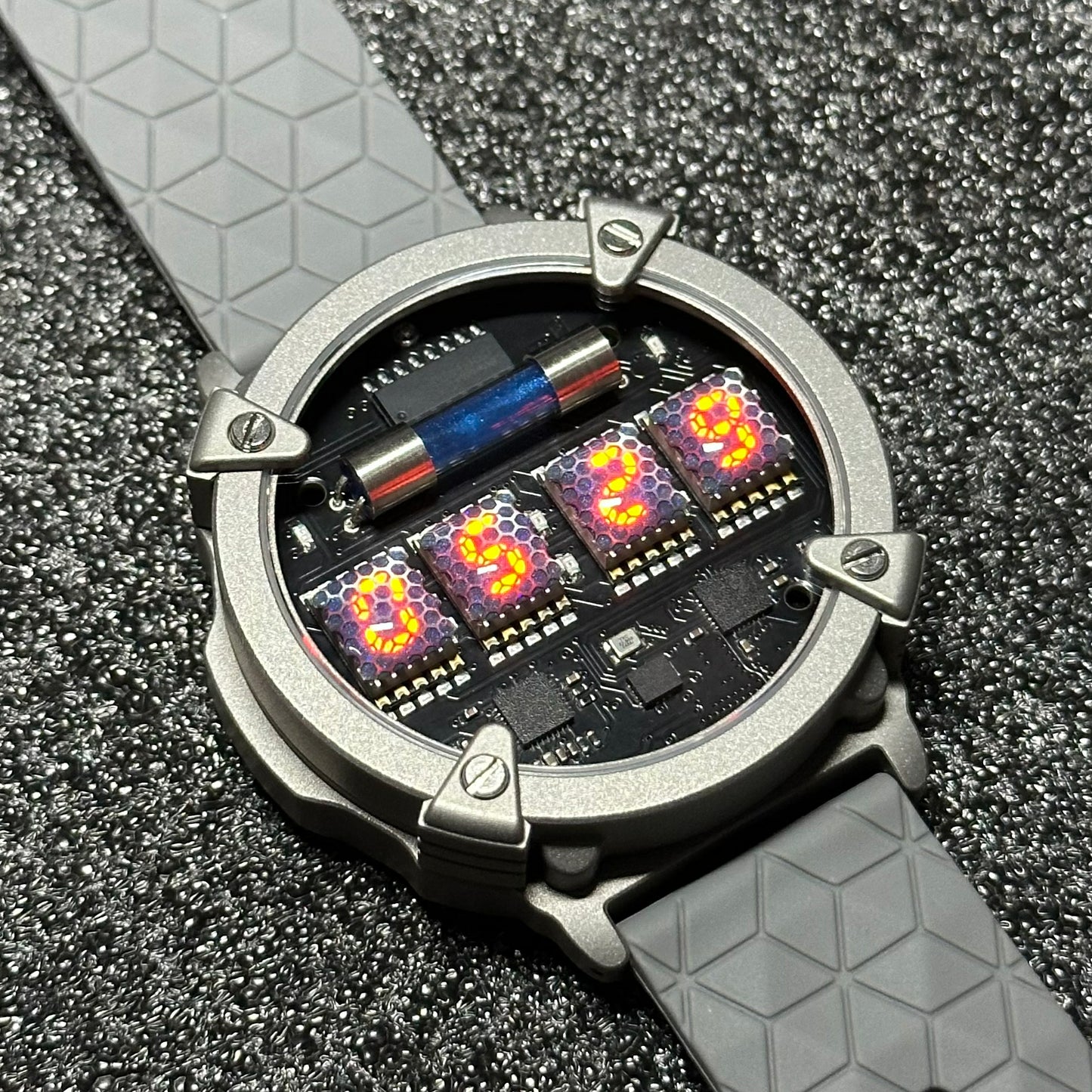Nixie Tube Watch Ⅱ - Titanium