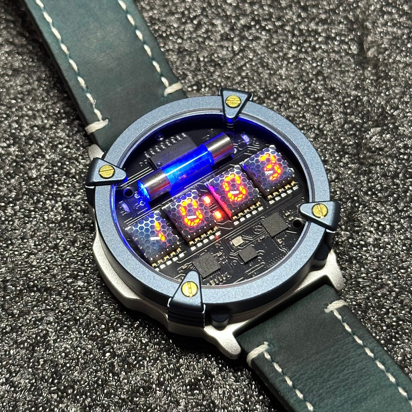 Nixie Tube Watch Ⅱ - Blue Gray