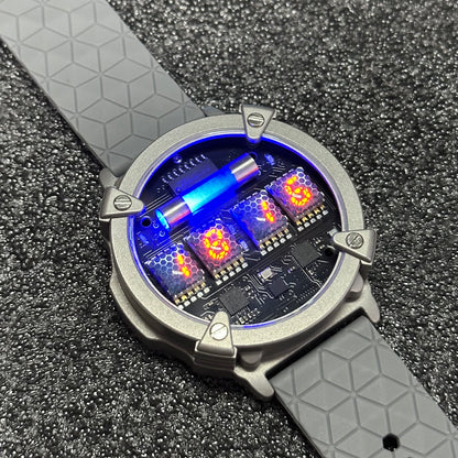 Nixie Tube Watch Ⅱ - Titanium