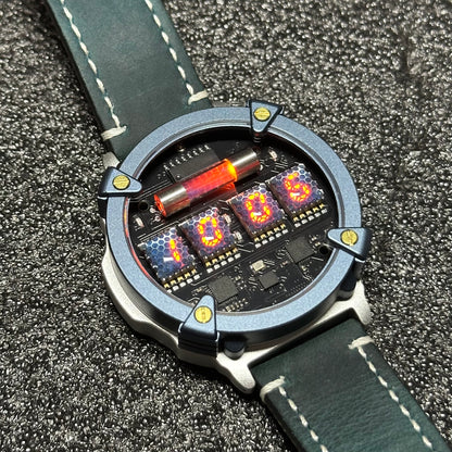 Nixie Tube Watch Ⅱ - Blue Gray